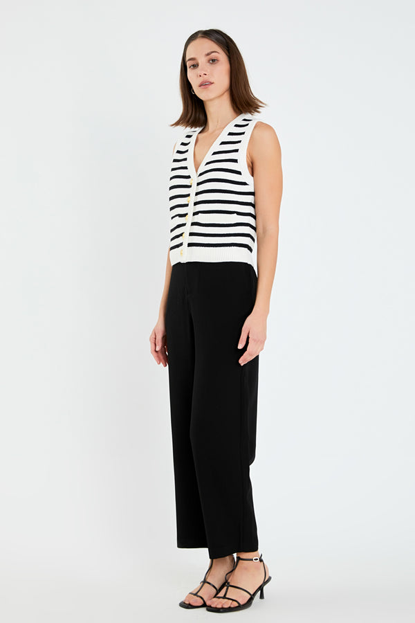 English Factory Stretched Ankle Pants BLACK