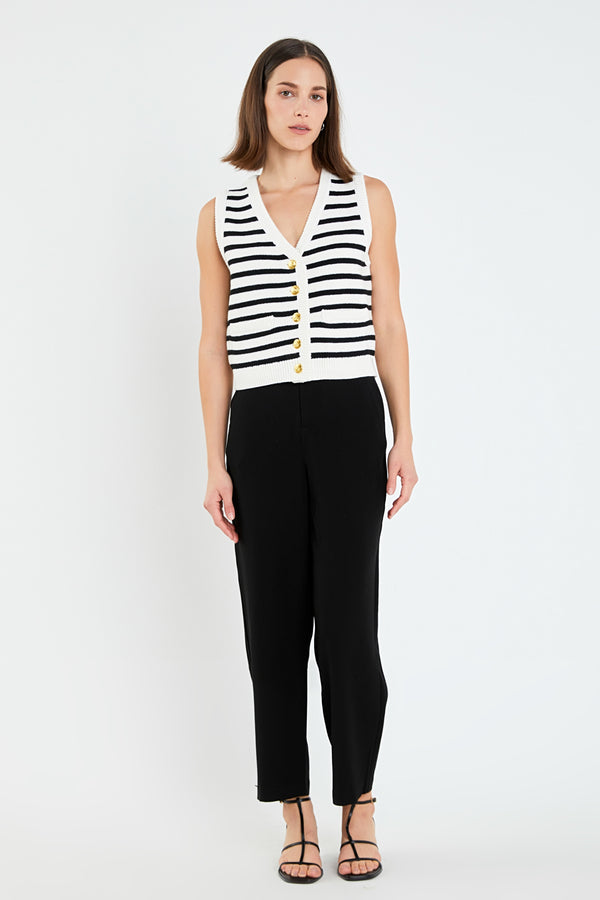 english factory Stretched Ankle Pants BLACK