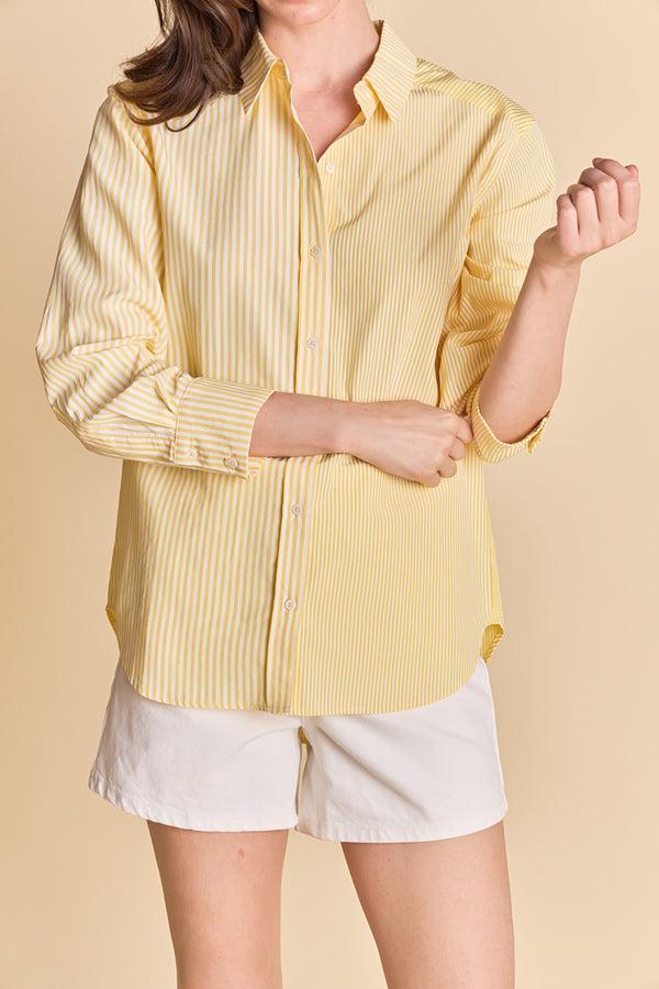 English Factory Stripe Colorblock Shirts LILAC