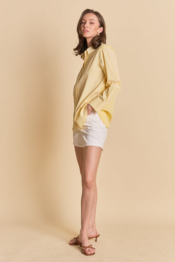 English Factory Stripe Colorblock Shirts LILAC