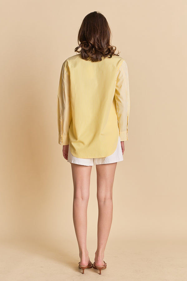 English Factory Stripe Colorblock Shirts LILAC