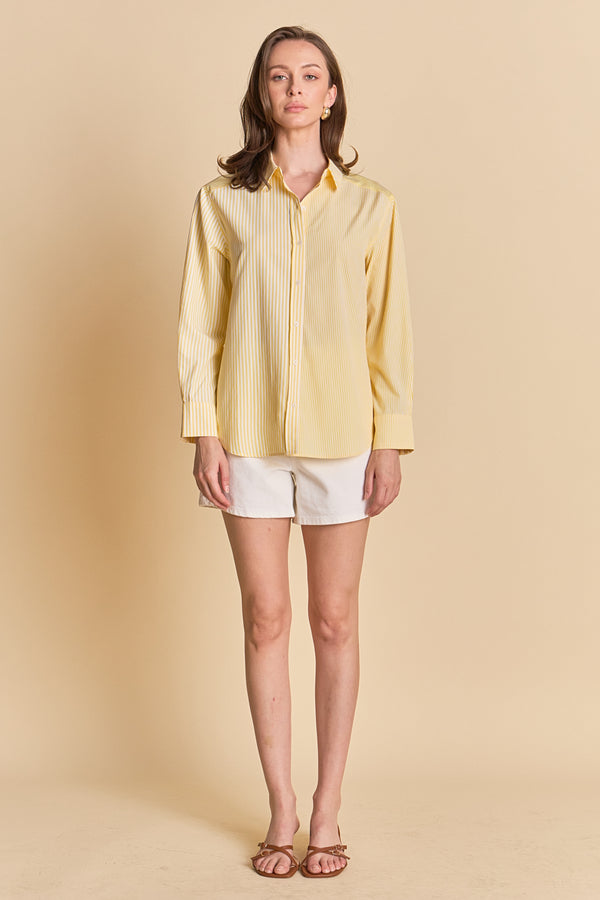 english factory Stripe Colorblock Shirts LILAC