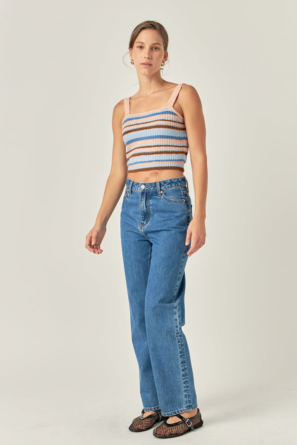 English Factory Stripe Knit Tank Top MULTI