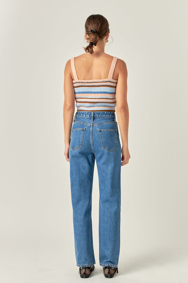 English Factory Stripe Knit Tank Top MULTI