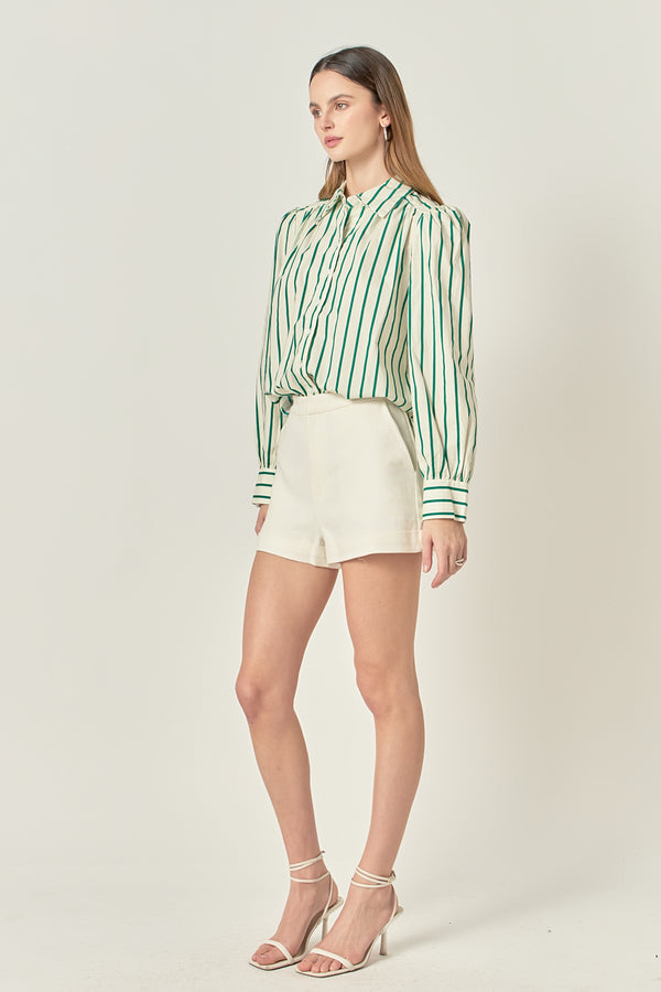 English Factory Stripe Shirt In Green GREEN