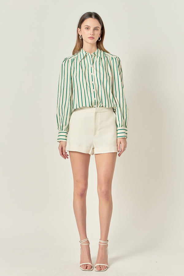 english factory Stripe Shirt in Green GREEN