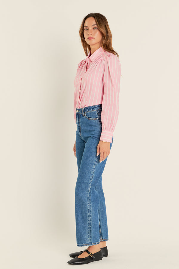 English Factory Stripe Shirt In Pink PINK MULTI