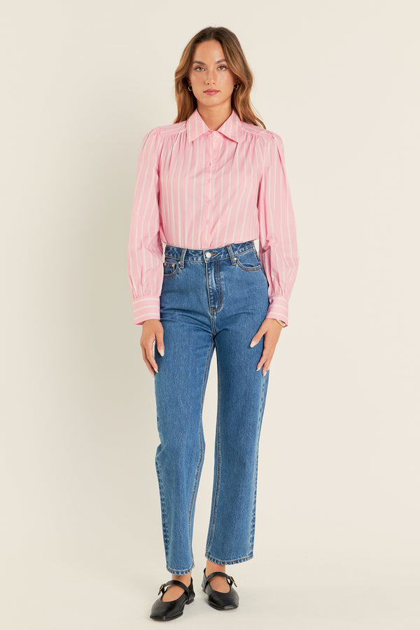 english factory Stripe Shirt in Pink PINK MULTI
