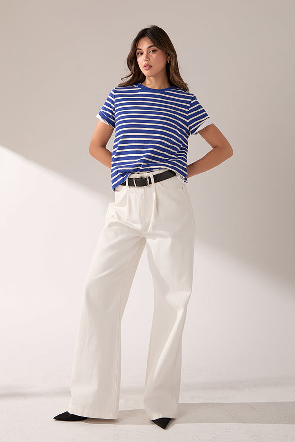 English Factory Stripe T-shirt NAVY