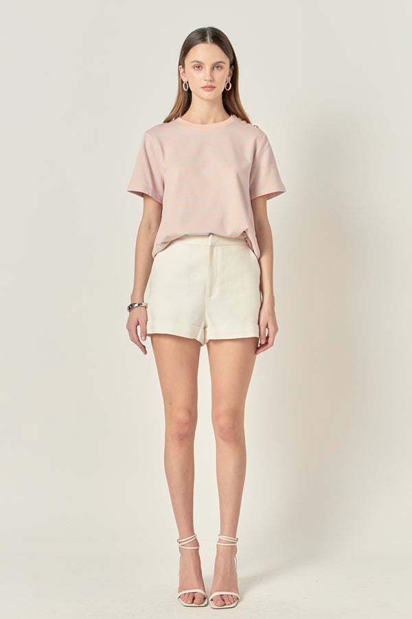 english factory Striped Jersey T-shirt PINK/BLUE