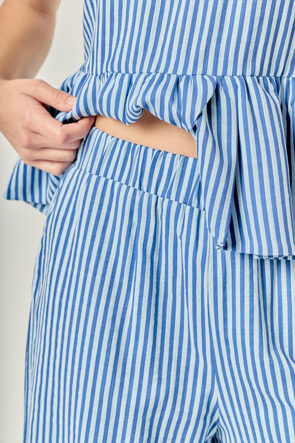 English Factory Striped Pants BLUE