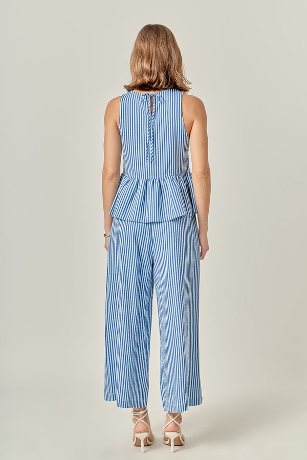 English Factory Striped Pants BLUE