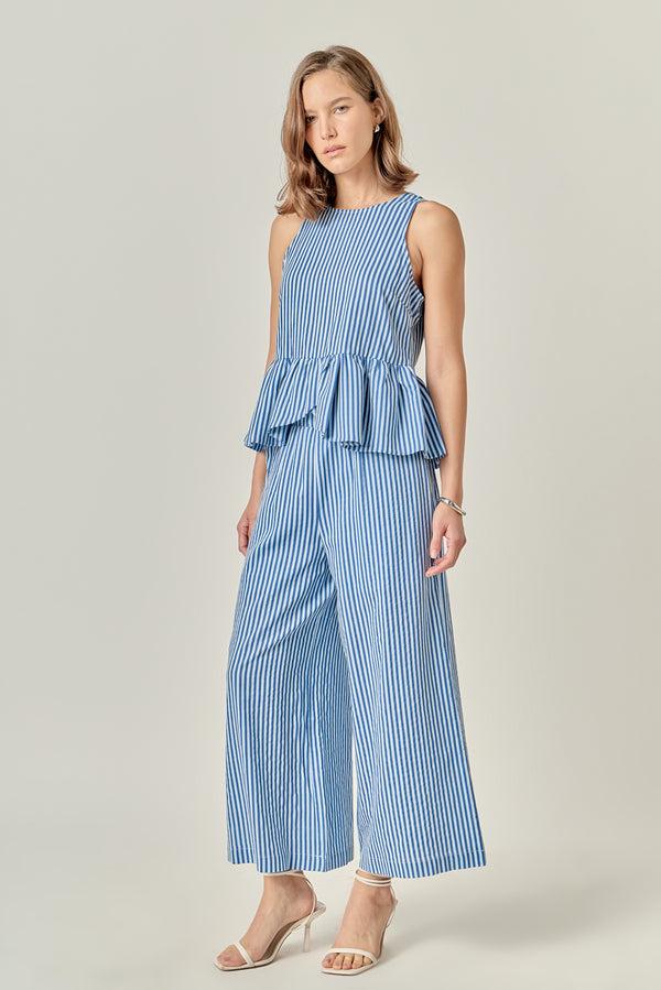 english factory Striped Pants BLUE