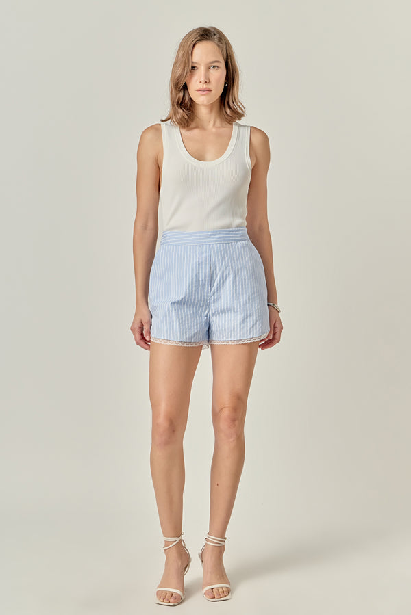 english factory Striped Shorts BLUE/WHITE