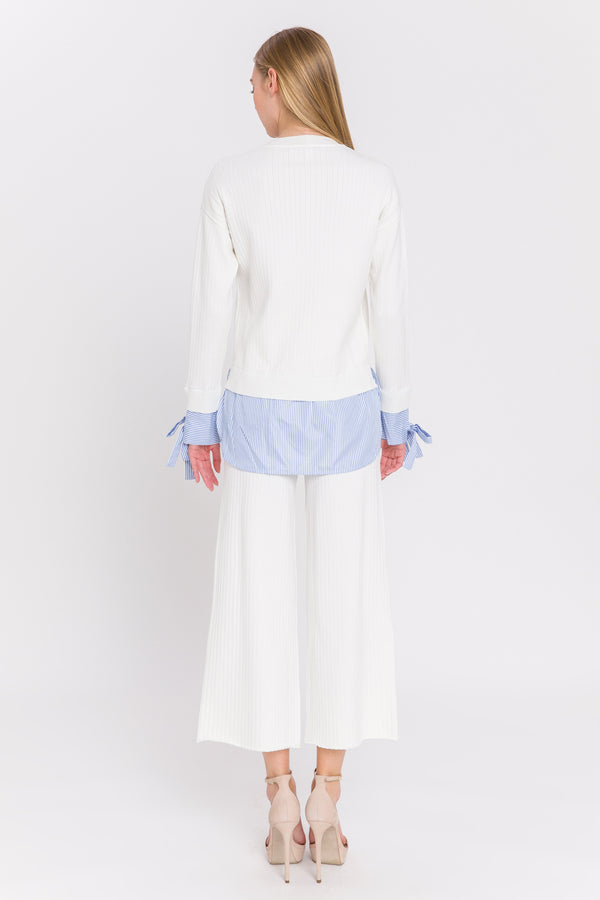 English Factory Sweater Pants WHITE