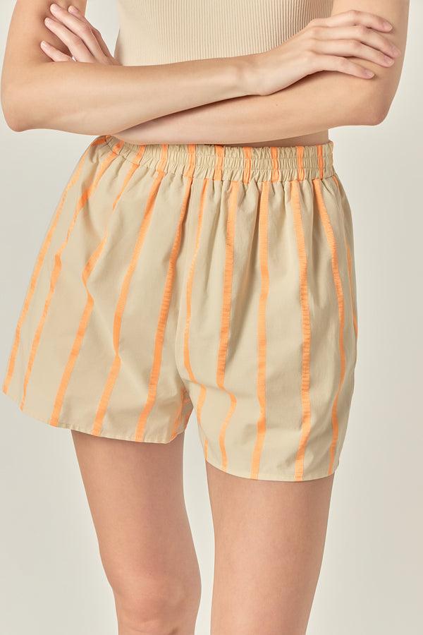 English Factory Tape Stripe Shorts BEIGE/ORANGE