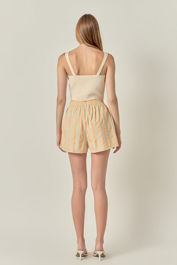 English Factory Tape Stripe Shorts BEIGE/ORANGE