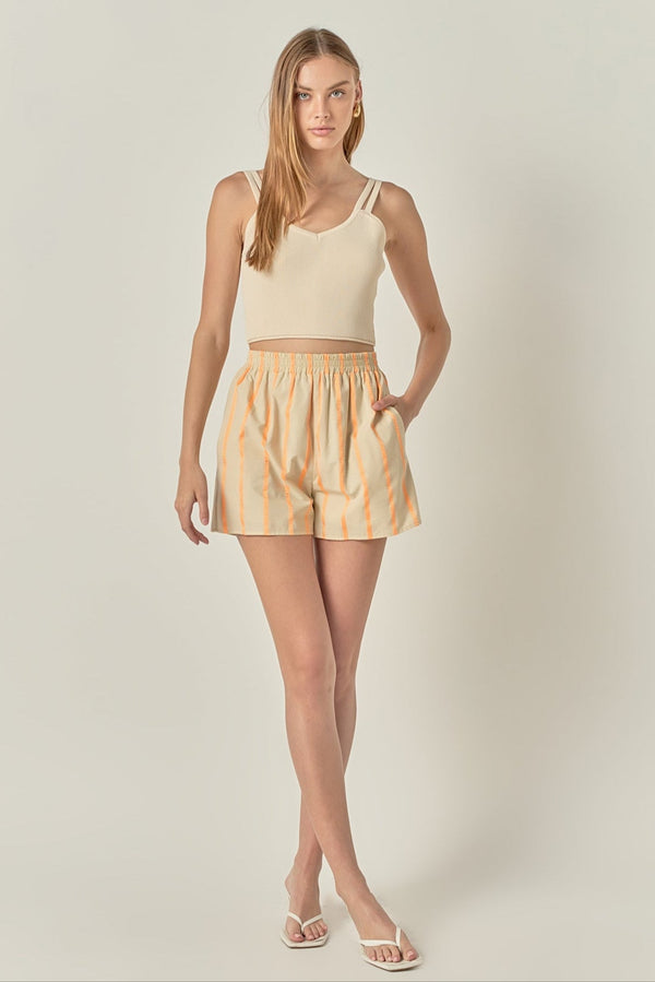 english factory Tape Stripe Shorts BEIGE/ORANGE