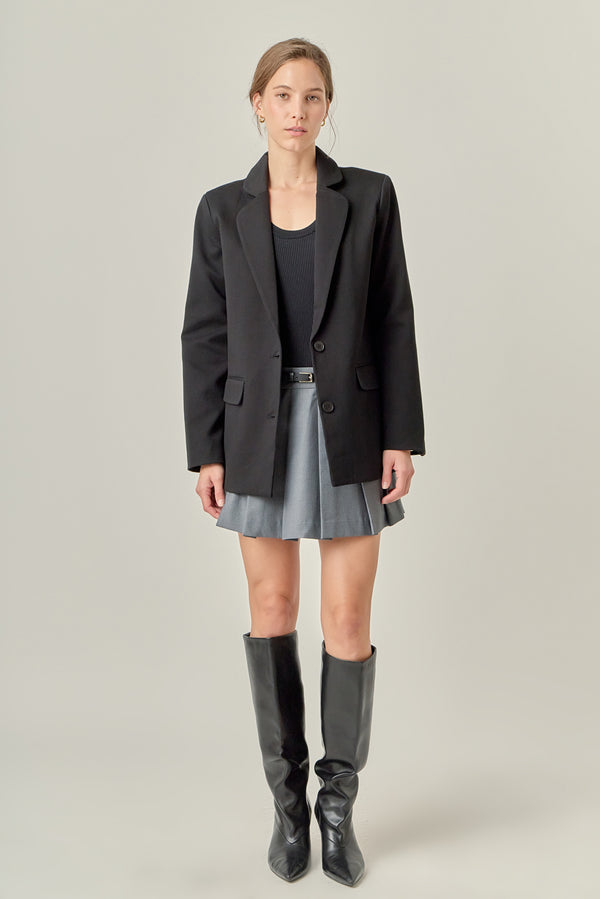 english factory Terry Round Collared Blazer WHITE