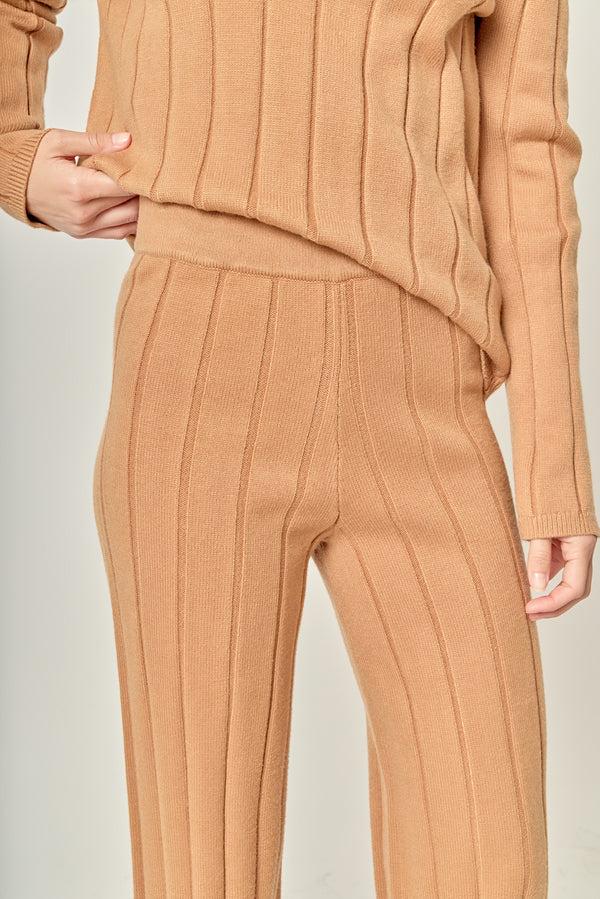 English Factory Texture Knit Pants CAMEL
