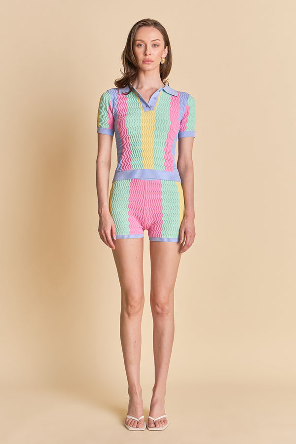 english factory The Annelise Crochet Shorts MULTI