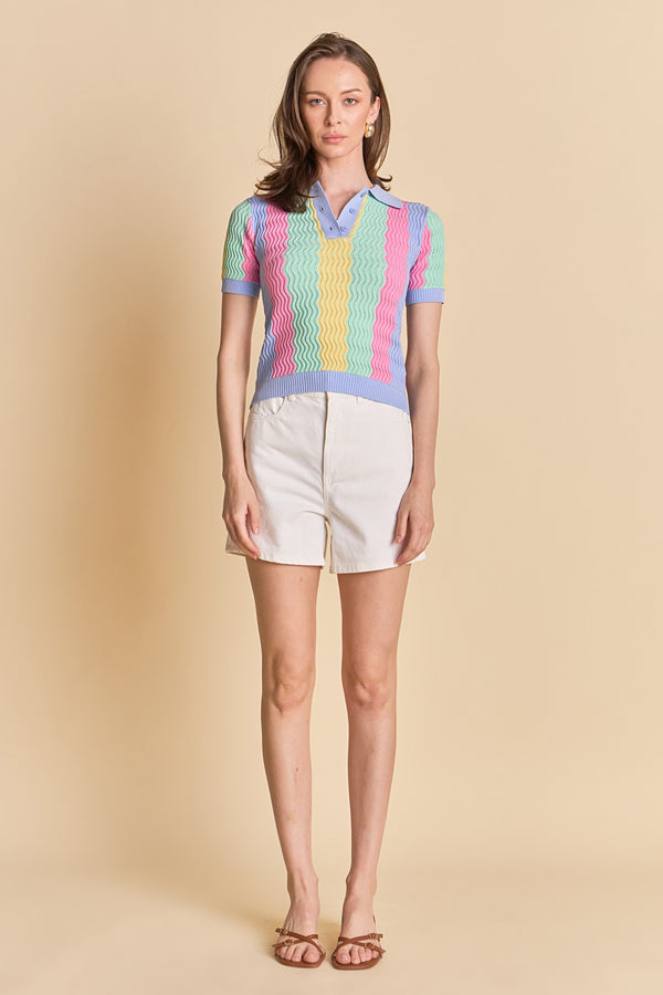 english factory The Annelise Polo Top MULTI