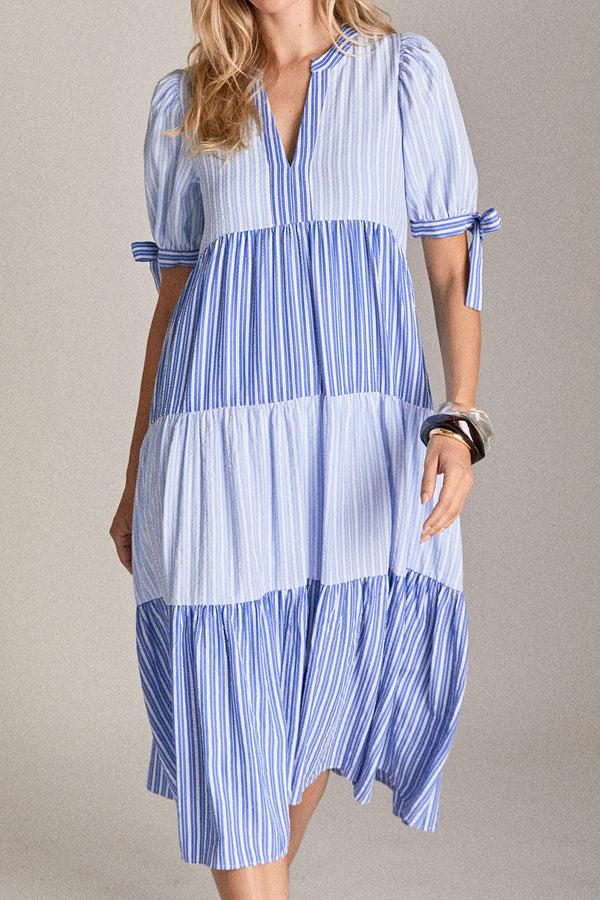 English Factory The Ava Stripe Dress BLUE MULTI