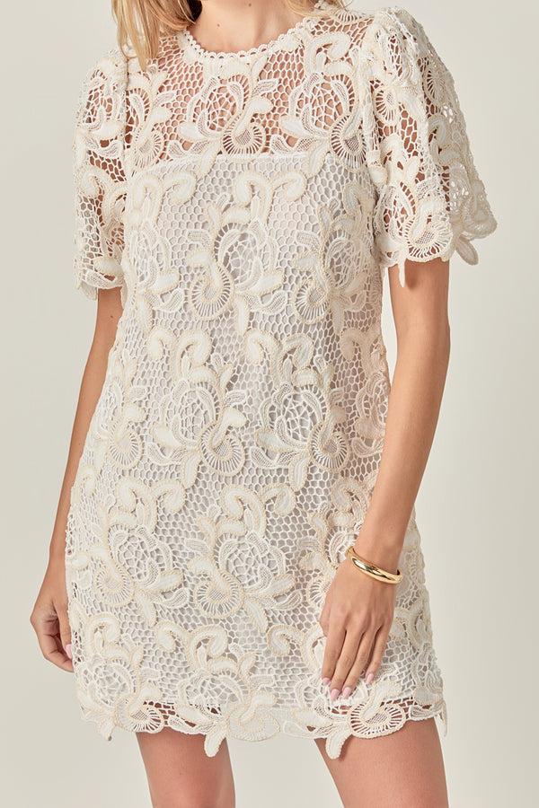 English Factory The Camille Lace Dress NATURAL