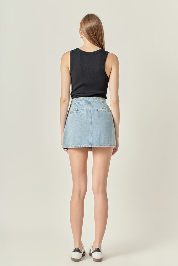 English Factory The Delilah Denim Mini Skirt DENIM