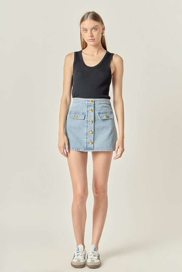 english factory The Delilah Denim Mini Skirt DENIM