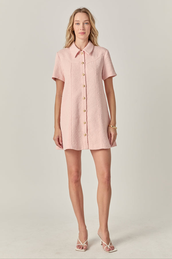 english factory The Elle Mini Dress LIGHT PINK