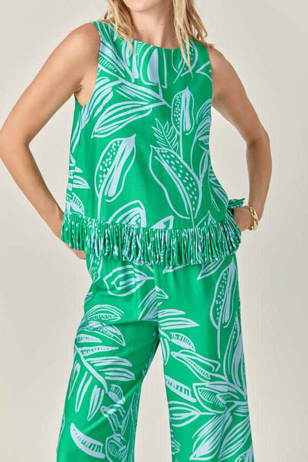 English Factory The Elodie Fringe Top GREEN