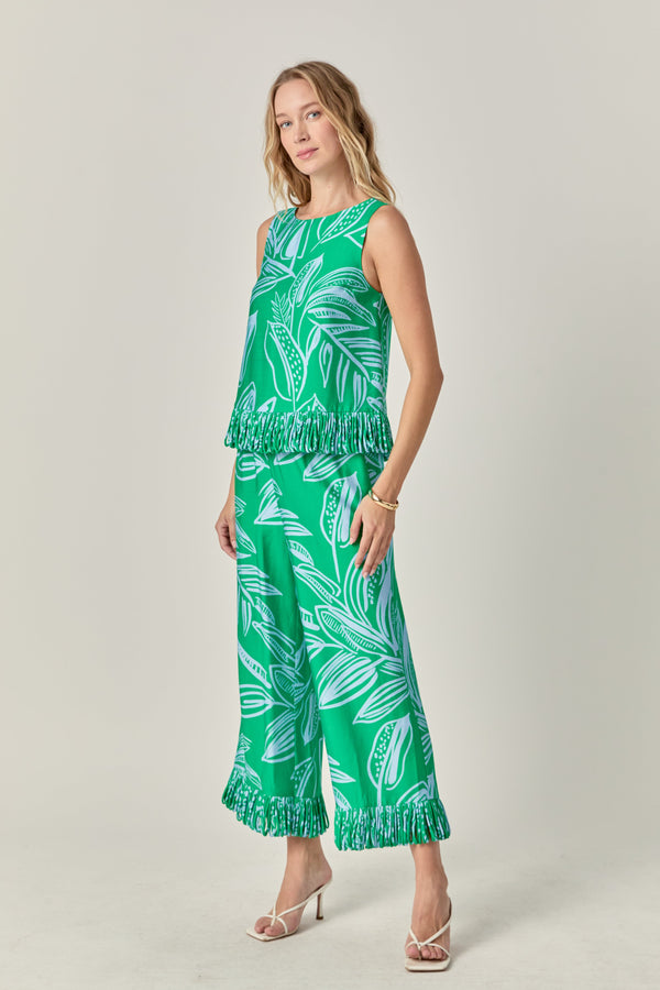 English Factory The Elodie Fringe Top GREEN