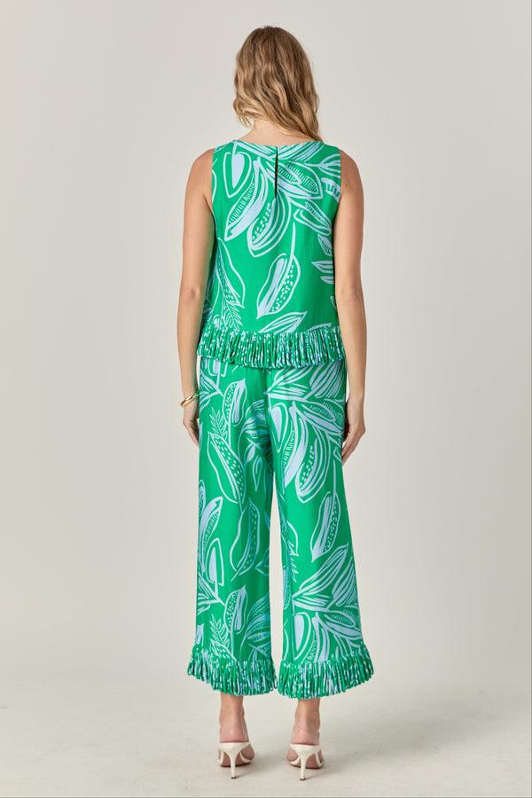 English Factory The Elodie Fringe Top GREEN