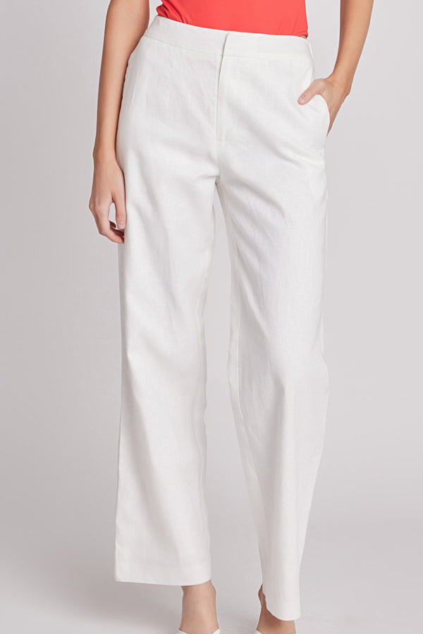 English Factory The Essential Linen Trouser WHITE