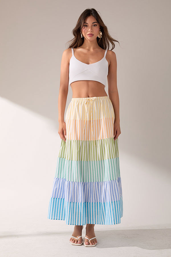 english factory The Pastel Tier Skirt MULTI