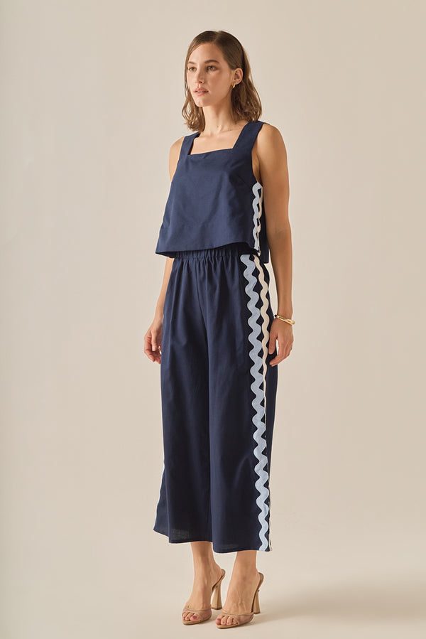 english factory The Ric Rac Trim Pant NAVY