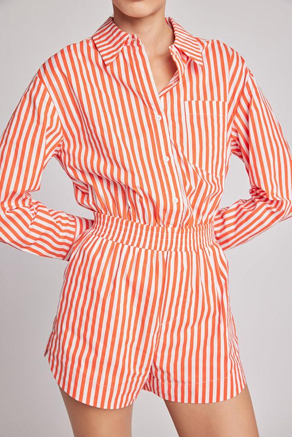 English Factory The Stripe Edit Romper ORANGE