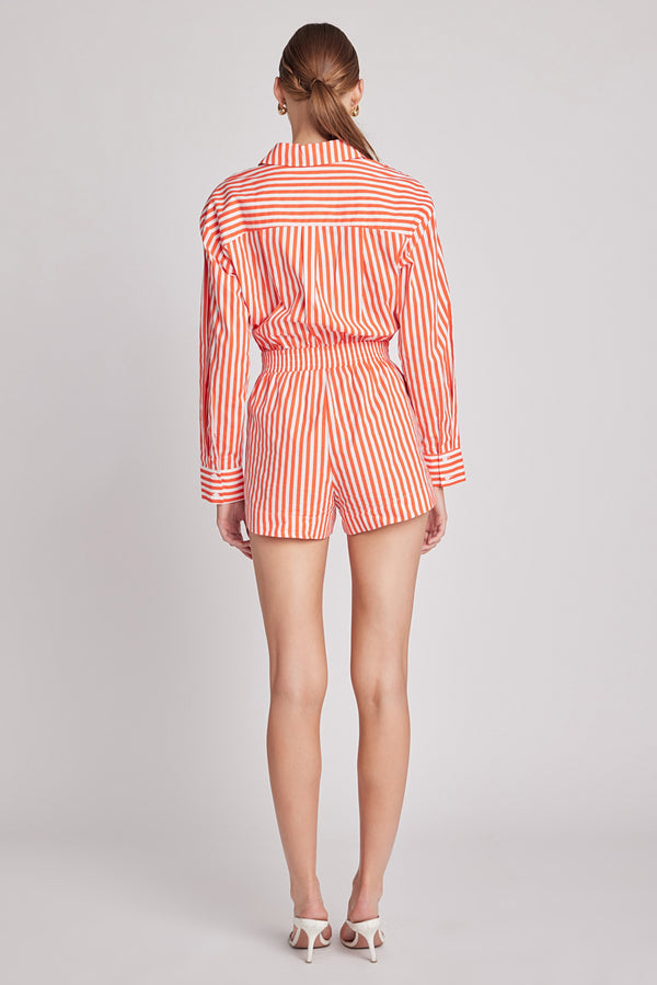 English Factory The Stripe Edit Romper ORANGE