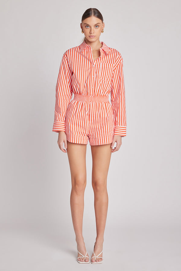 english factory The Stripe Edit Romper ORANGE
