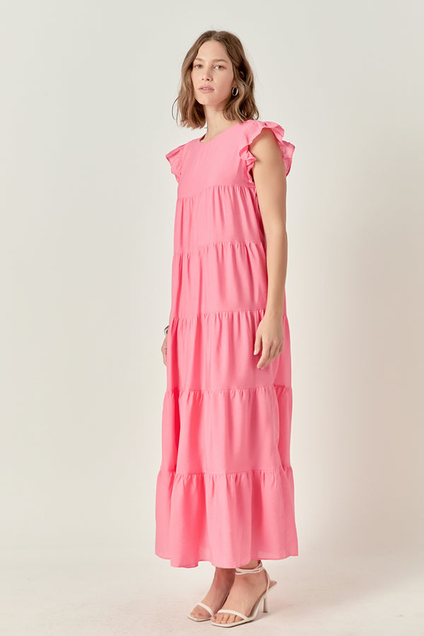 English Factory Tiered Maxi Dress ROSE