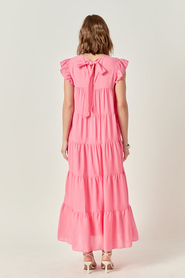 English Factory Tiered Maxi Dress ROSE