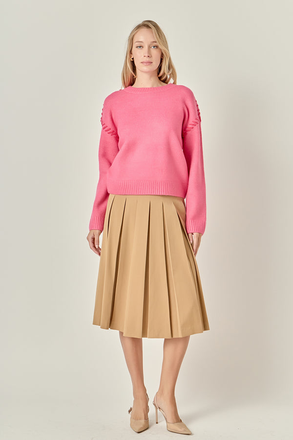 english factory Top Stitch Knit PINK/FUCHSIA