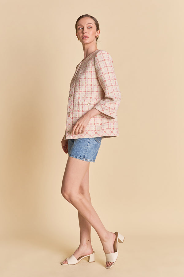 English Factory Tweed Boxy Jacket MULTI