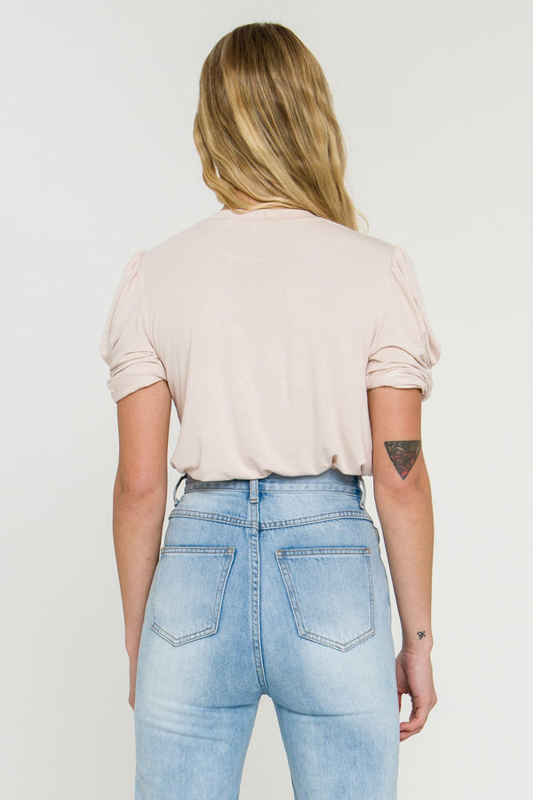 English Factory Twisted Sleeve T-shirt POWDER BLUE