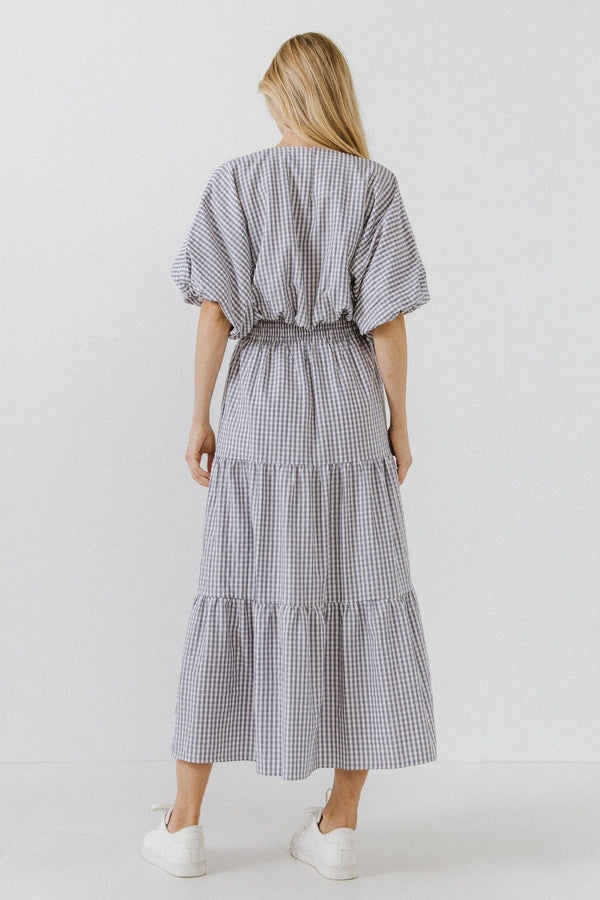 English Factory Voluminous Cropped Top DUSTY BLUE