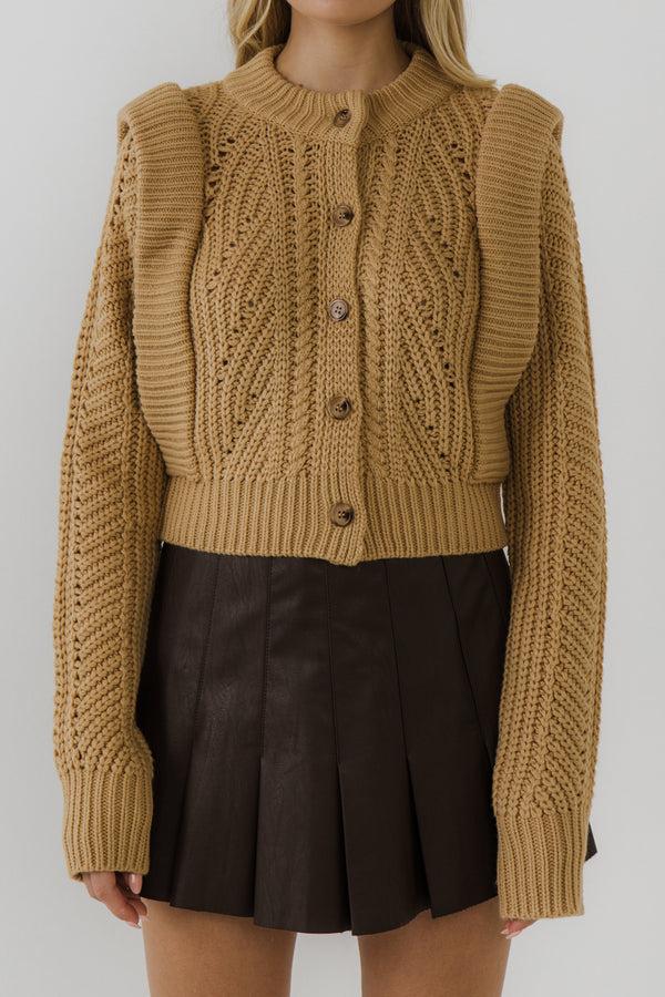 English Factory Women Knit Cardigan BEIGE