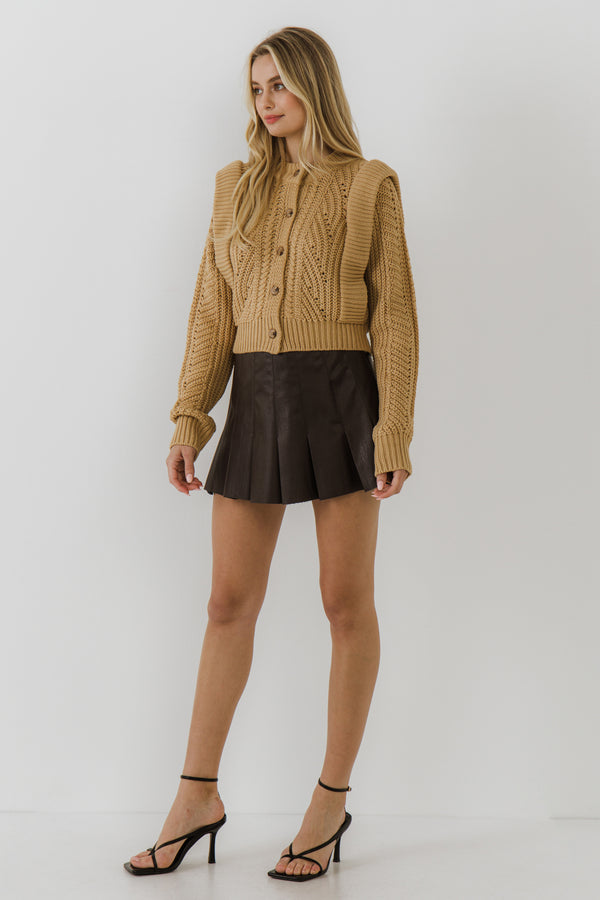 English Factory Women Knit Cardigan BEIGE