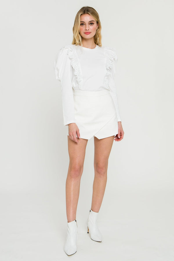 english factory Women Knit Shirt WHITE