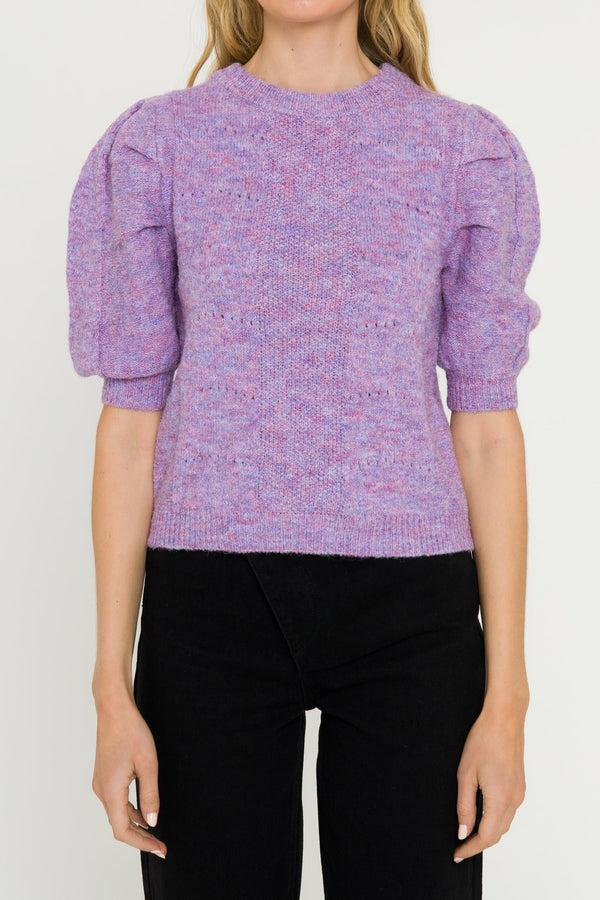 English Factory WOMEN KNIT SWEATER PURPLE